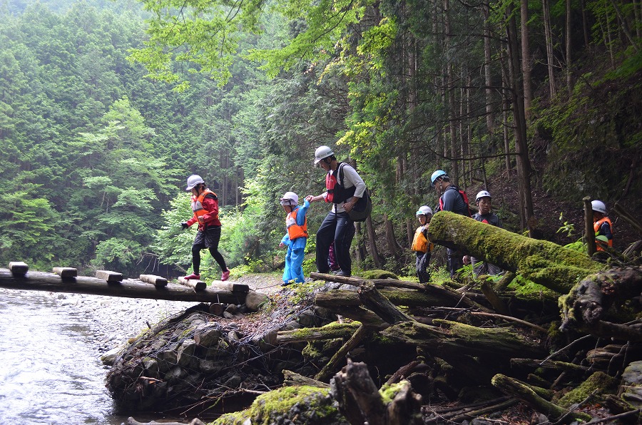 渓流登りと川遊び