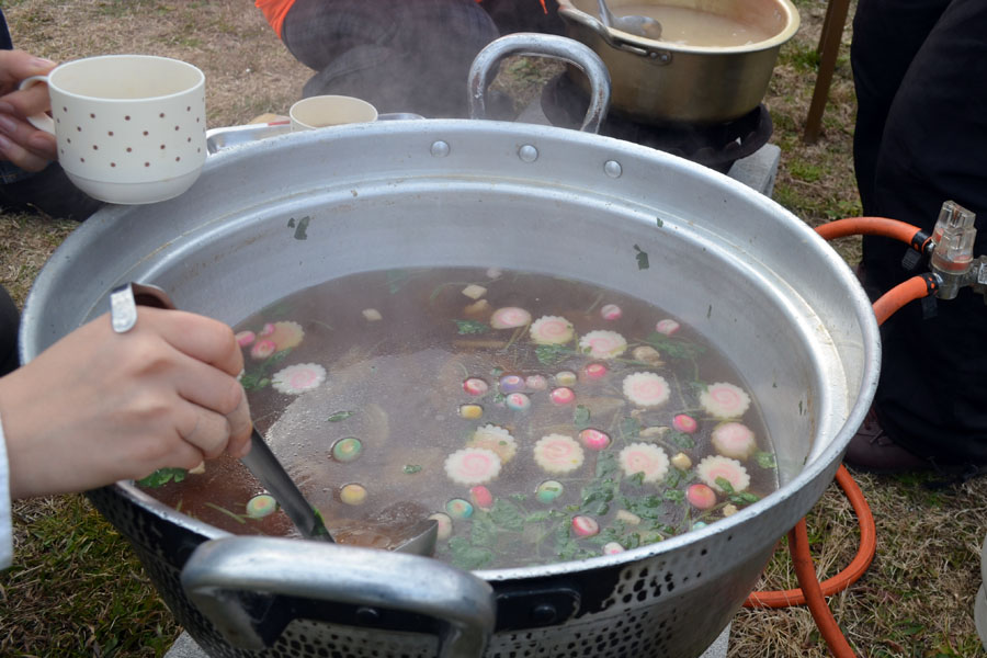 凧揚げ 雑煮 清掃活動