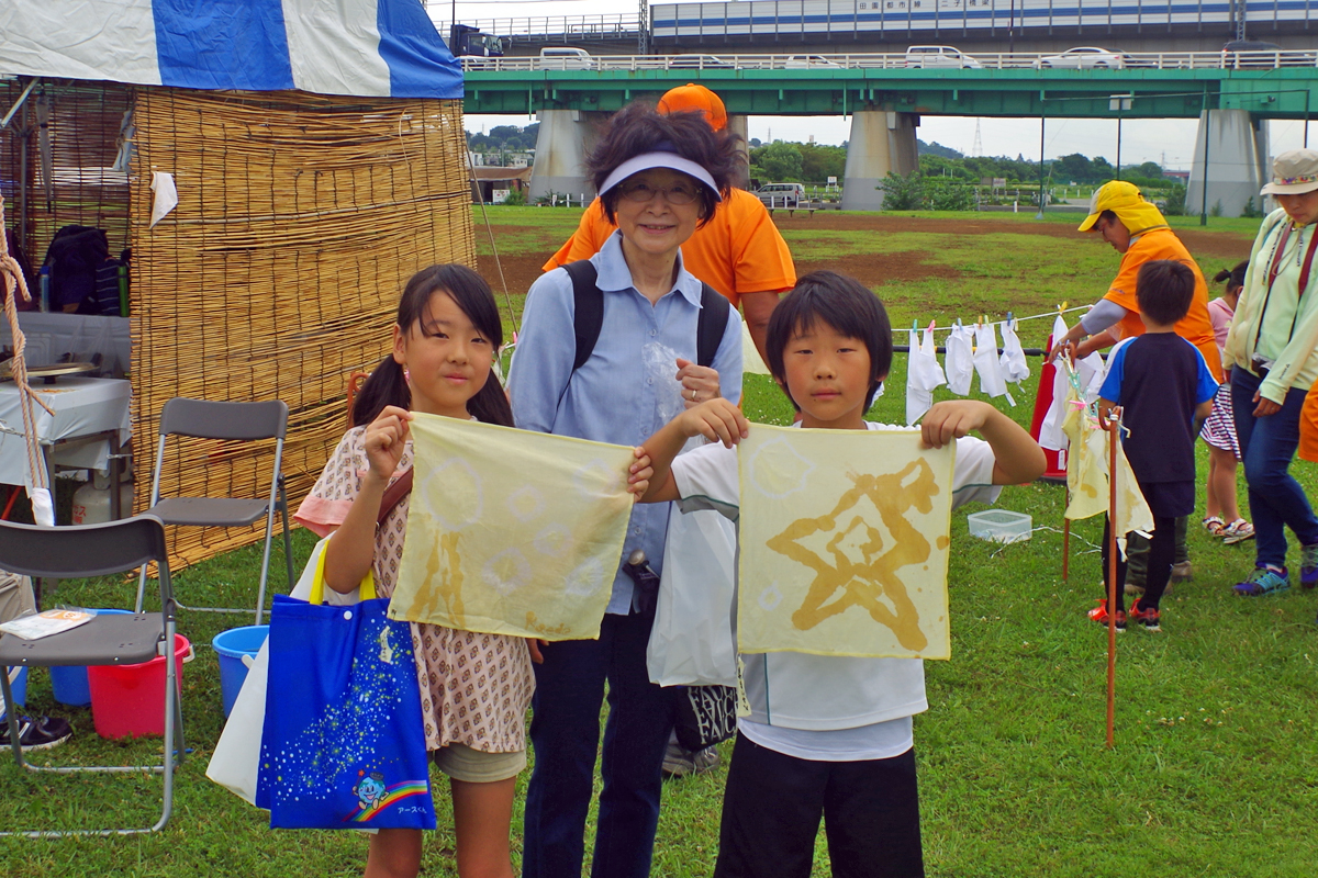 夏休み多摩川教室 草木染