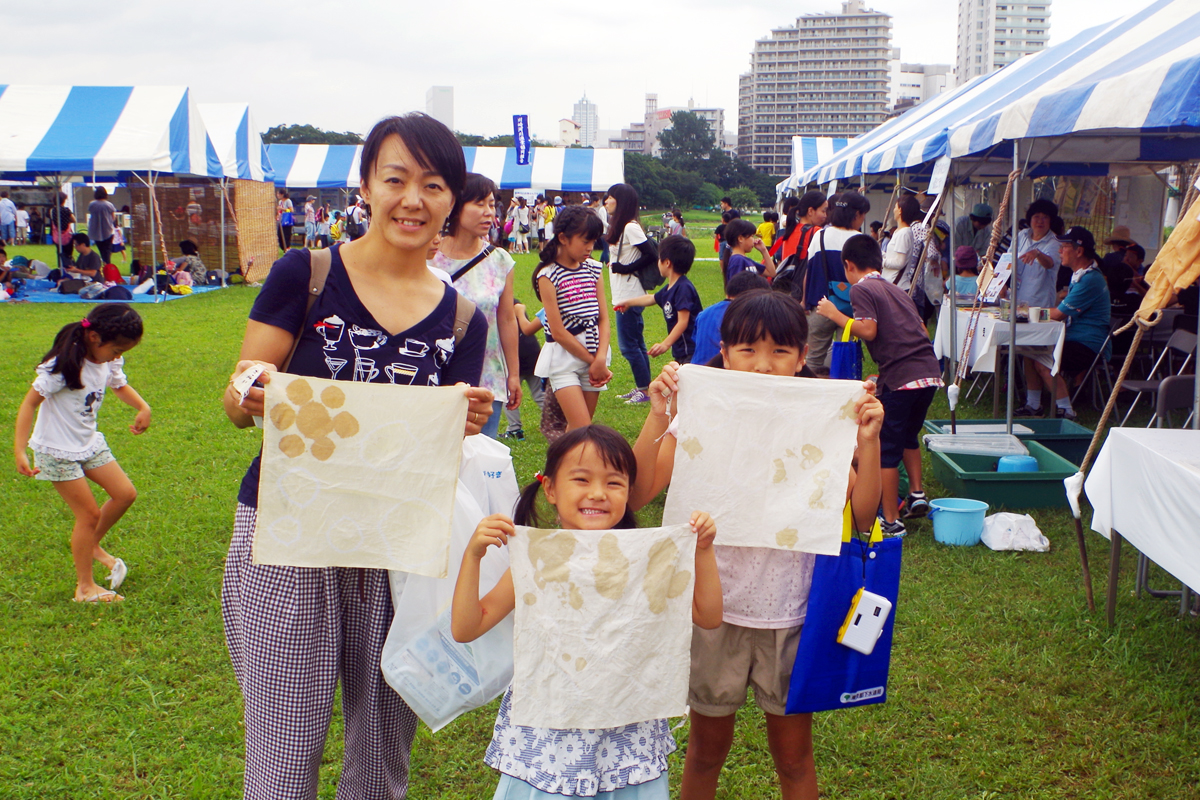 夏休み多摩川教室 草木染