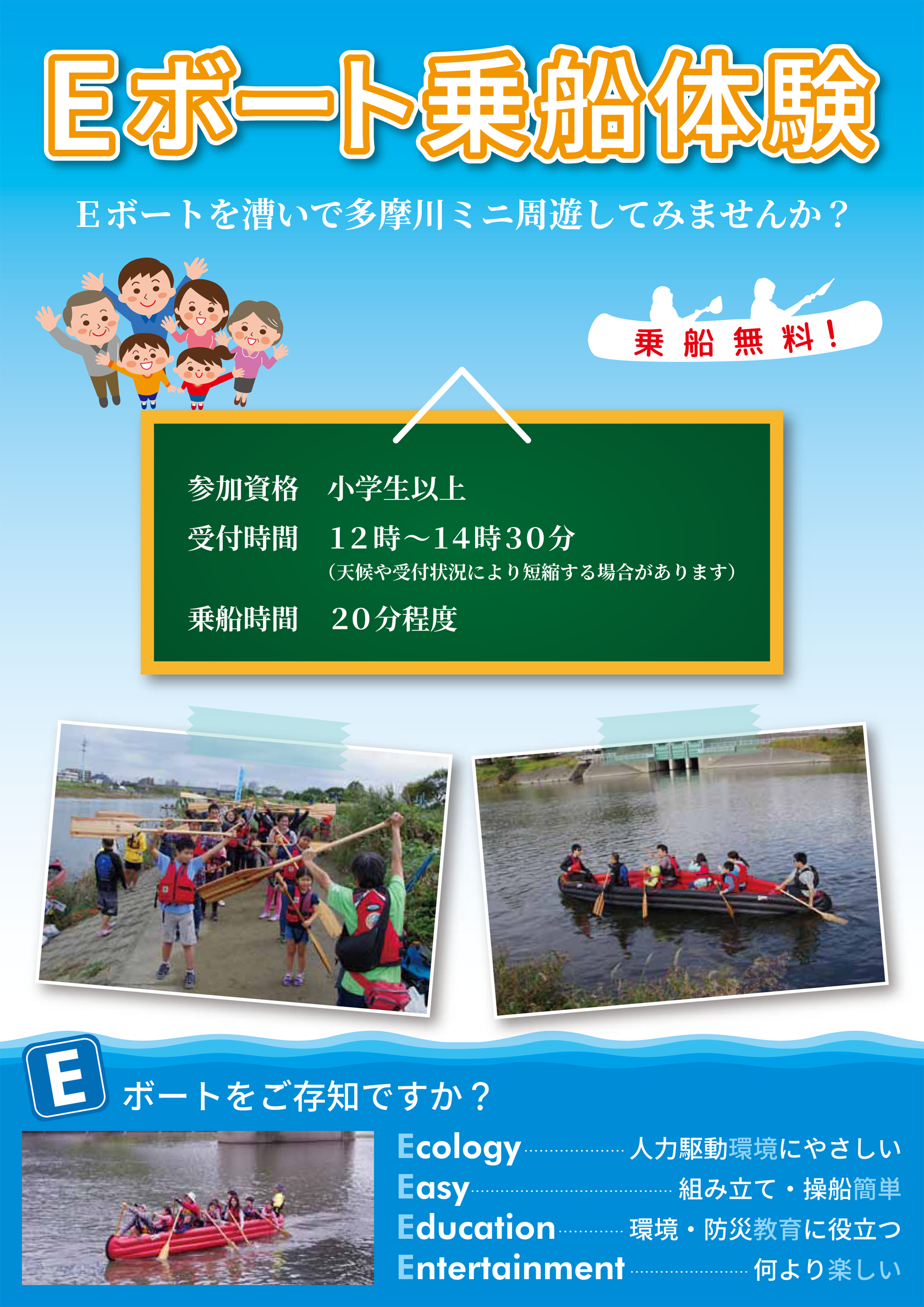 2018年度　二子の渡し Eボート体験について