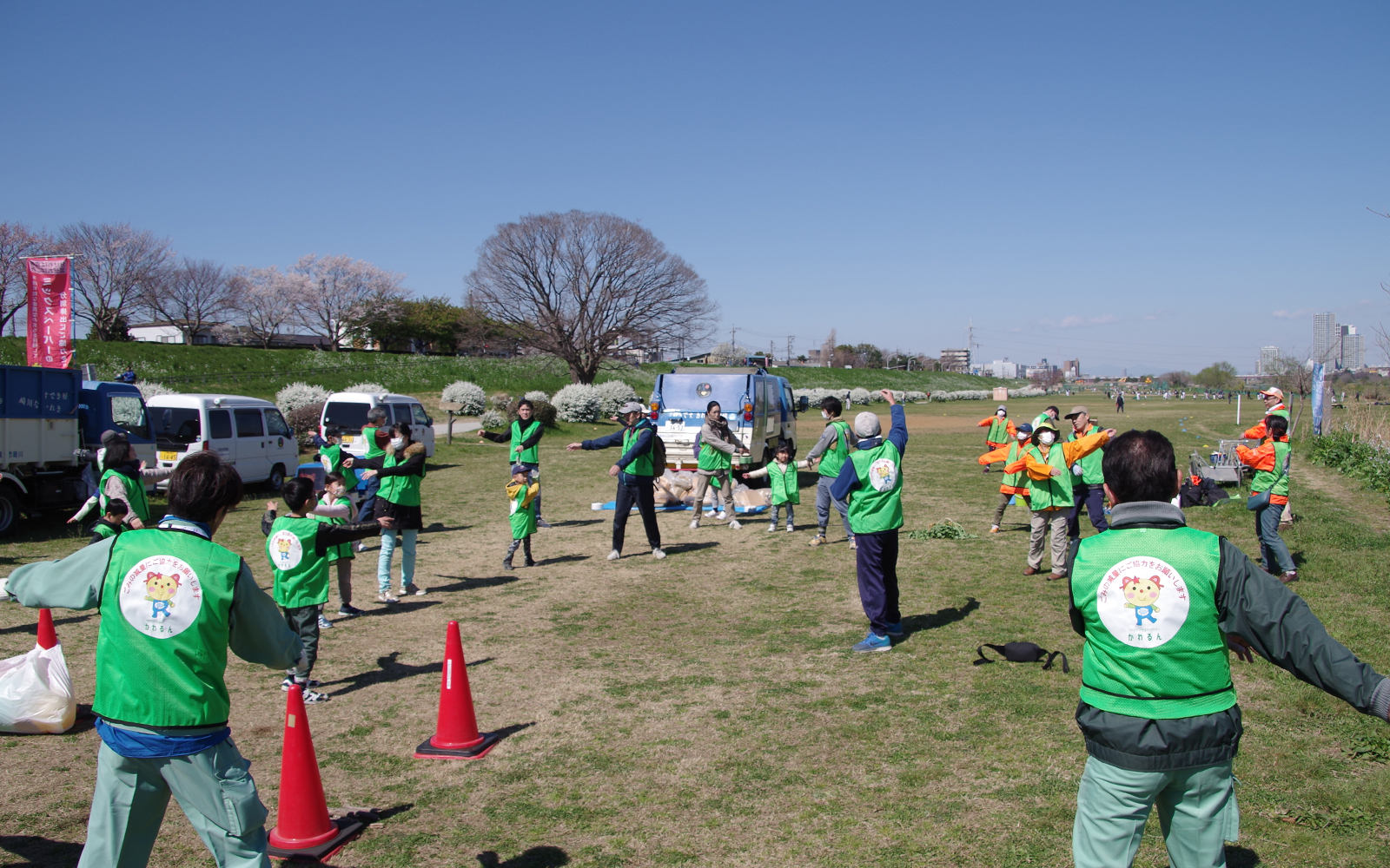 多摩川クリーンアップ・焼き芋大会