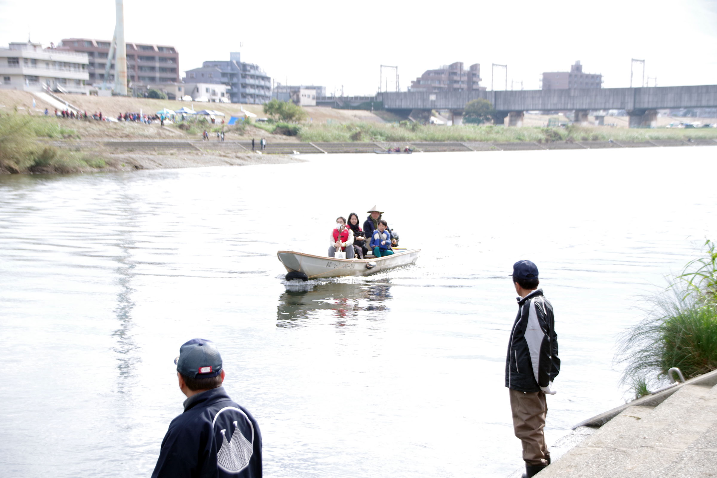 丸子の渡し祭り,多摩川で和むe体験