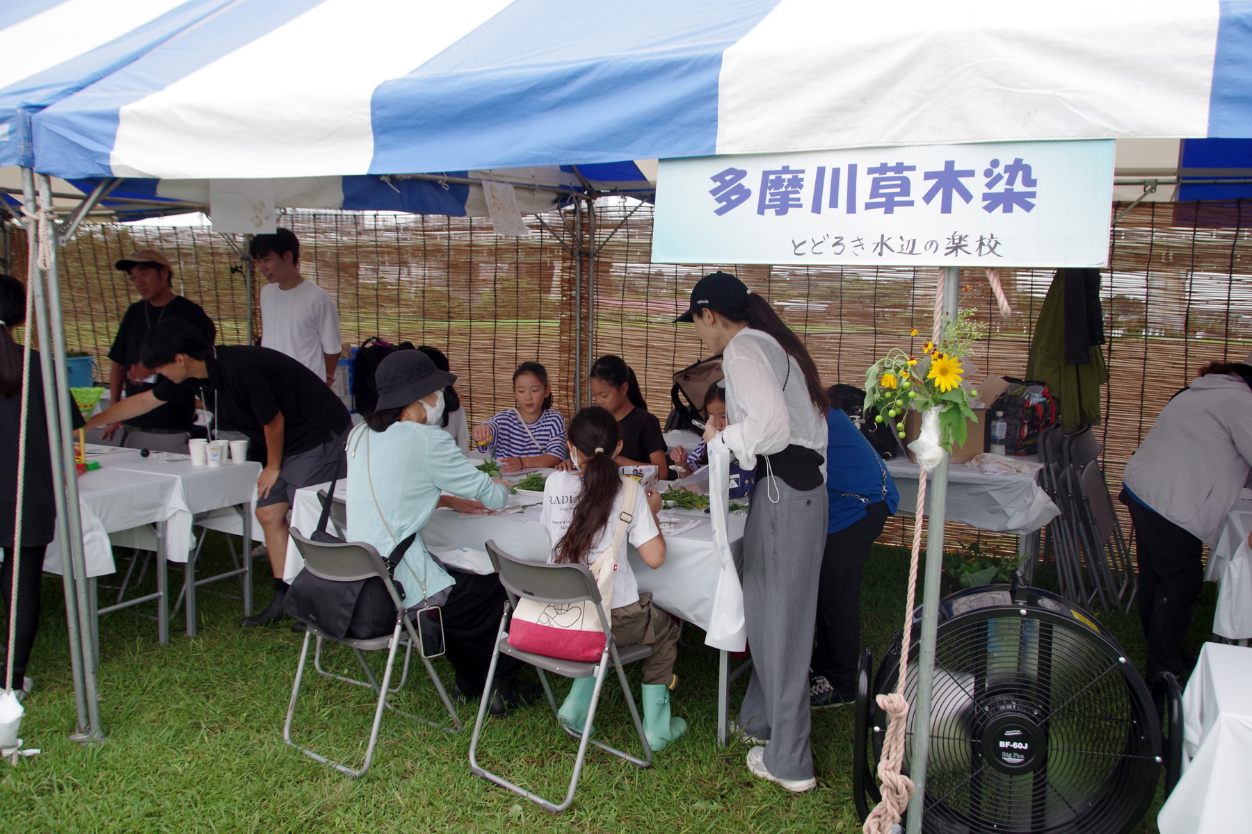夏休み 多摩川教室 草木染