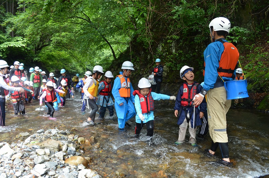 渓流登りと川遊び