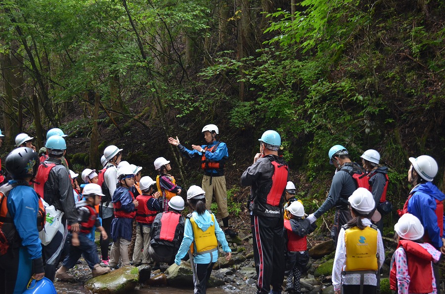 渓流登りと川遊び