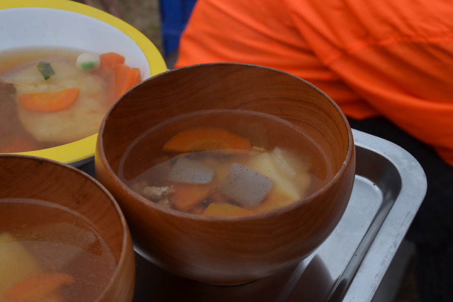 凧揚げ 雑煮 清掃活動