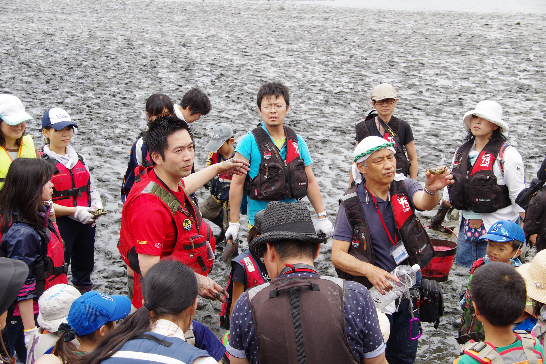 川の河口干潟観察会