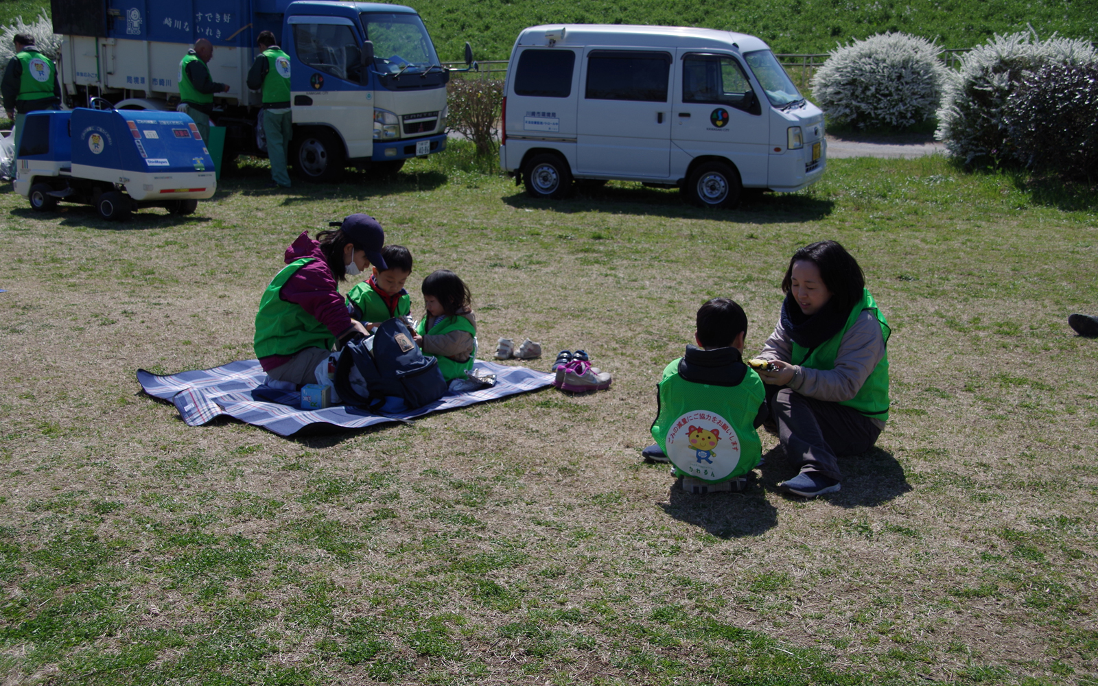 多摩川クリーンアップ・焼き芋大会