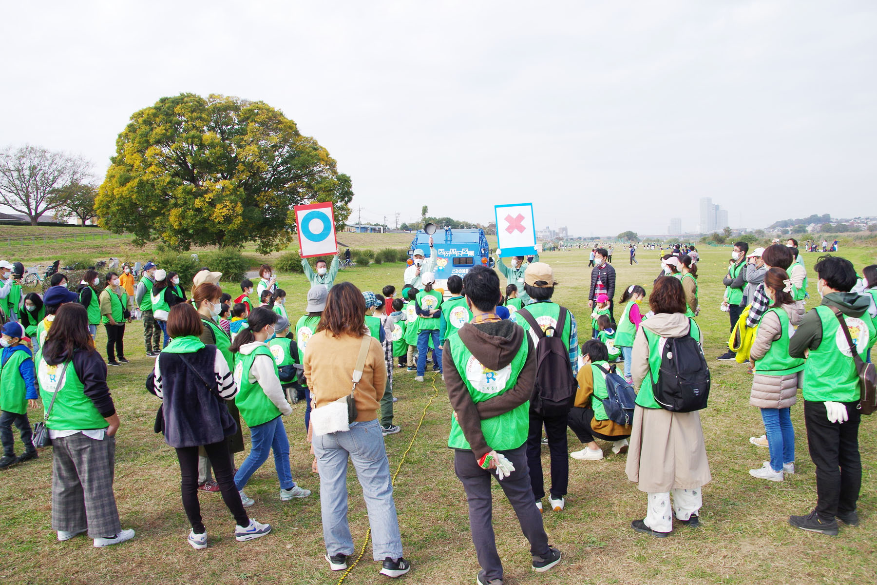 多摩川クリーンアップ・焼き芋大会