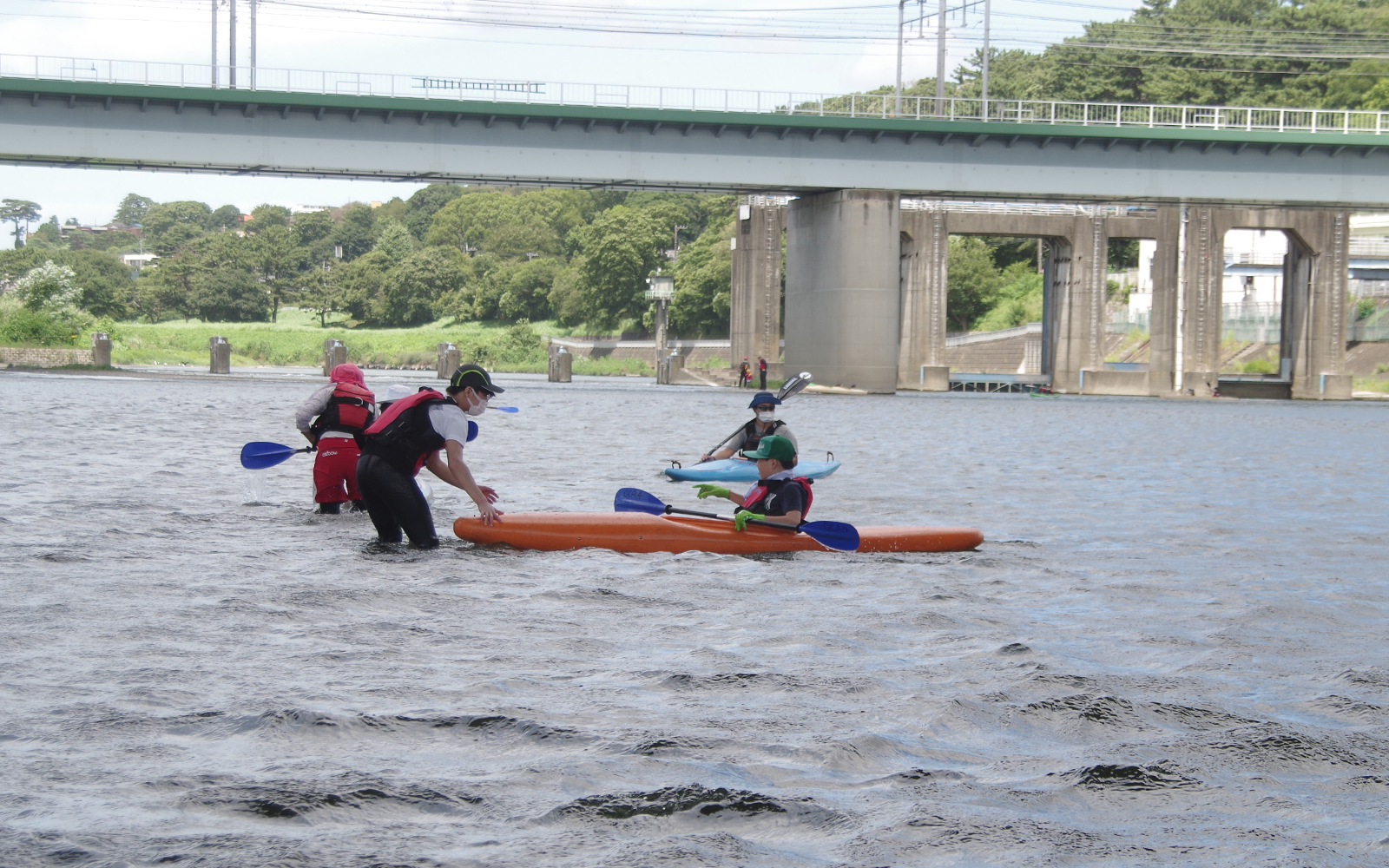 多摩川 カヌー教室