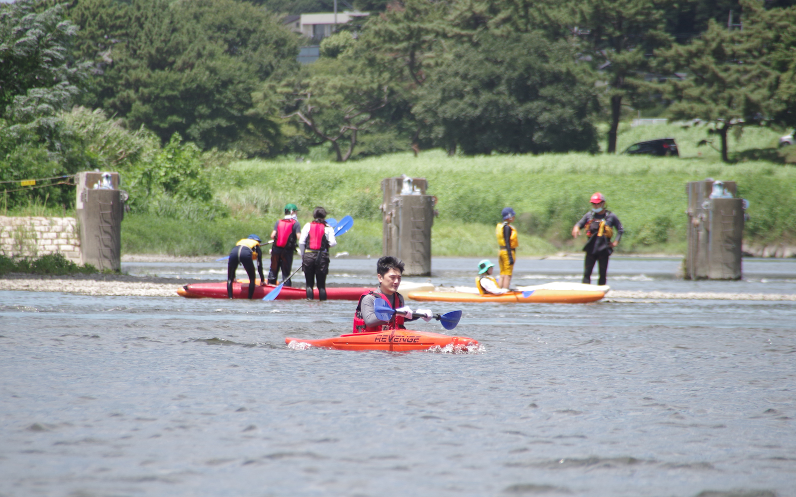 多摩川 カヌー教室